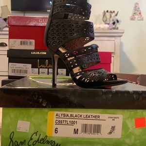 Sam Edelman Alysia Black leather heels